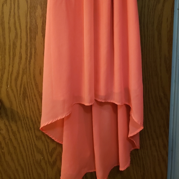 Beautiful sequined and lace, high low coral sun dress. Excellent condition. - Picture 2 of 7